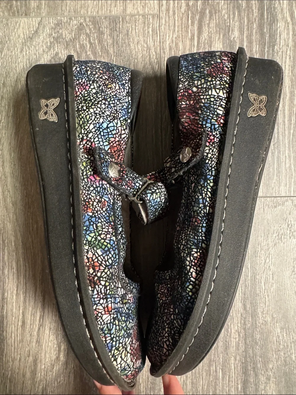 Alegria Shoes sandals size 9- 39 Black Multicolor